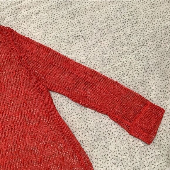 Multiples Brand Red Bohemian Boho Chic Mesh Sequin Summer Festival Rave Top Med - Picture 4 of 11